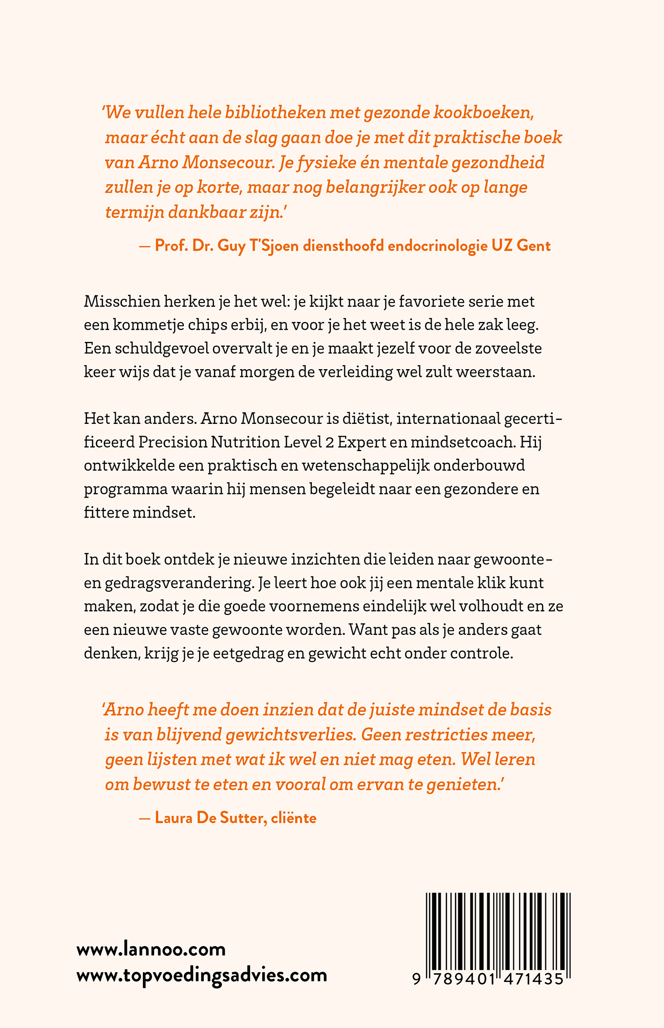 Achterkant van Verlost van verleiding
