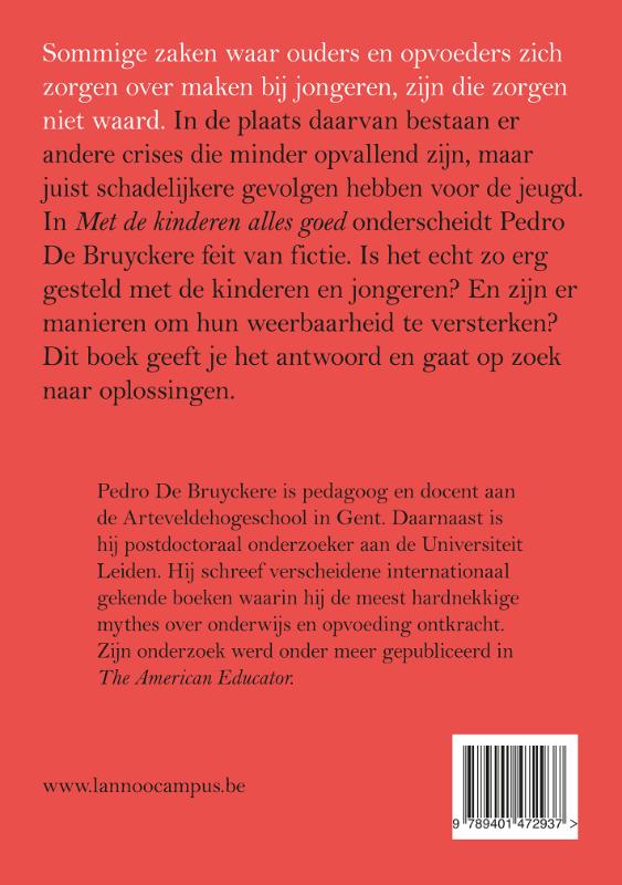 Achterkant van Met de kinderen alles goed