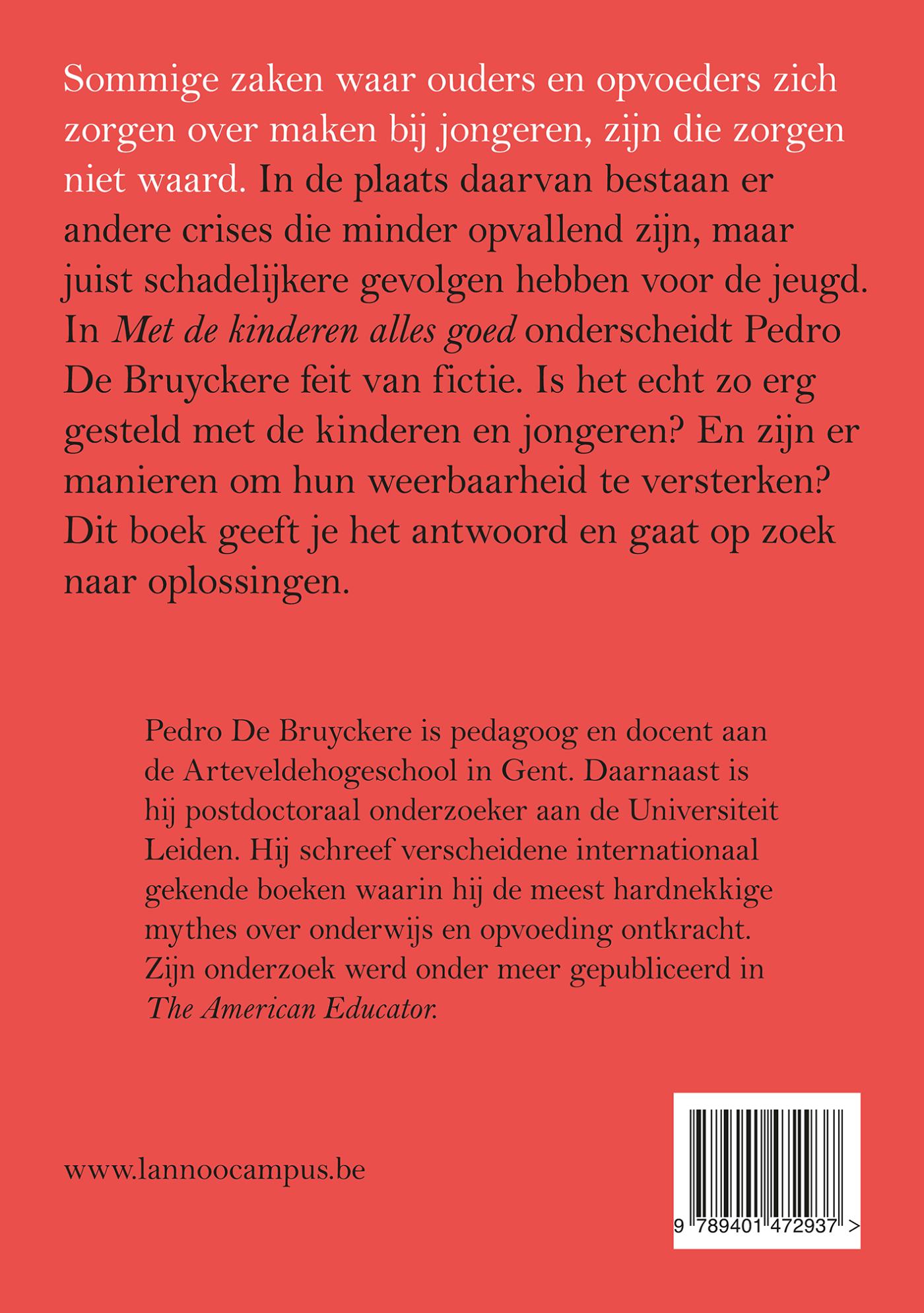 Achterkant van Met de kinderen alles goed