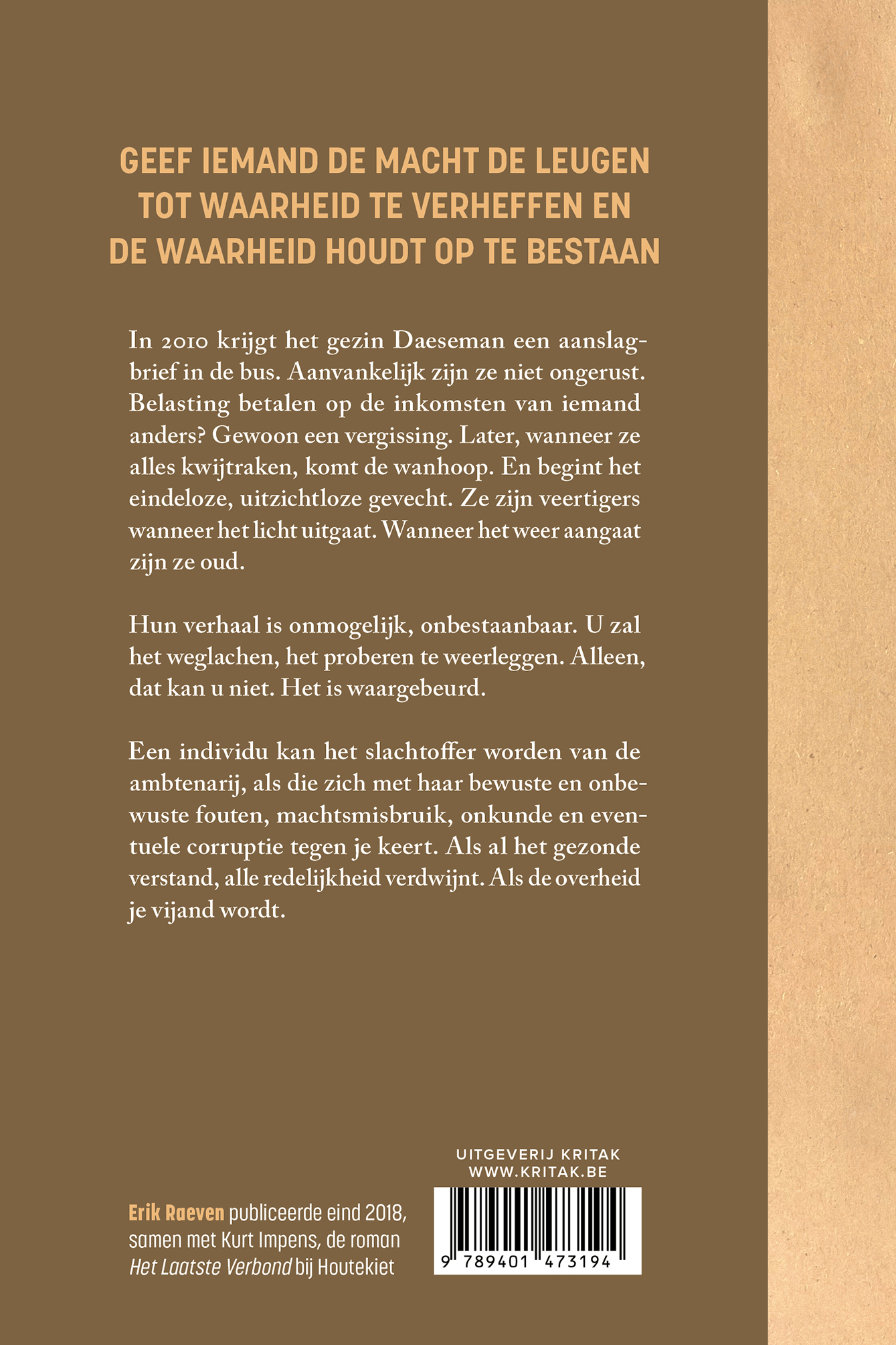 Achterkant van De belastingaanslag
