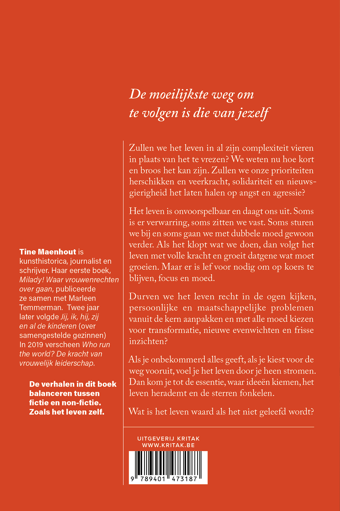 Achterkant van Levenslust is de beste vorm van rebellie