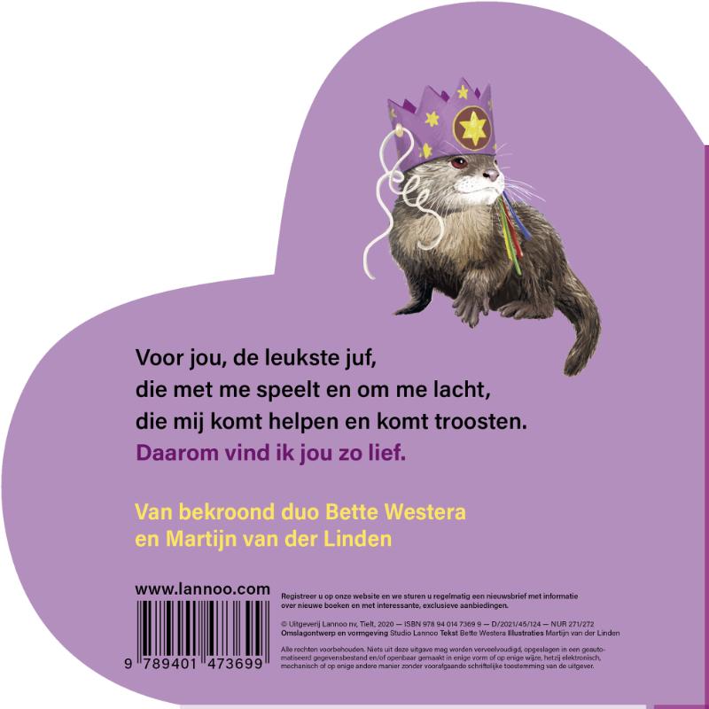 Achterkant van Daarom vind ik jou zo lief, juf