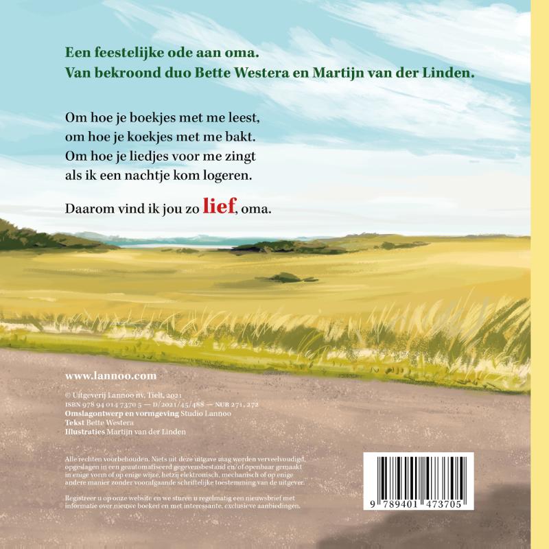 Achterkant van Voor de liefste oma van de wereld