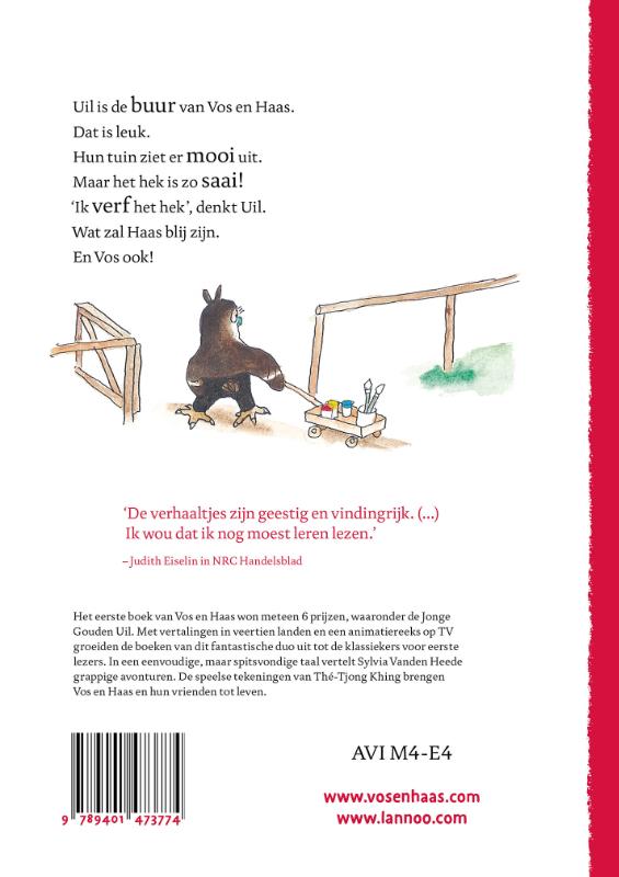 Achterkant van Uil maakt het bont