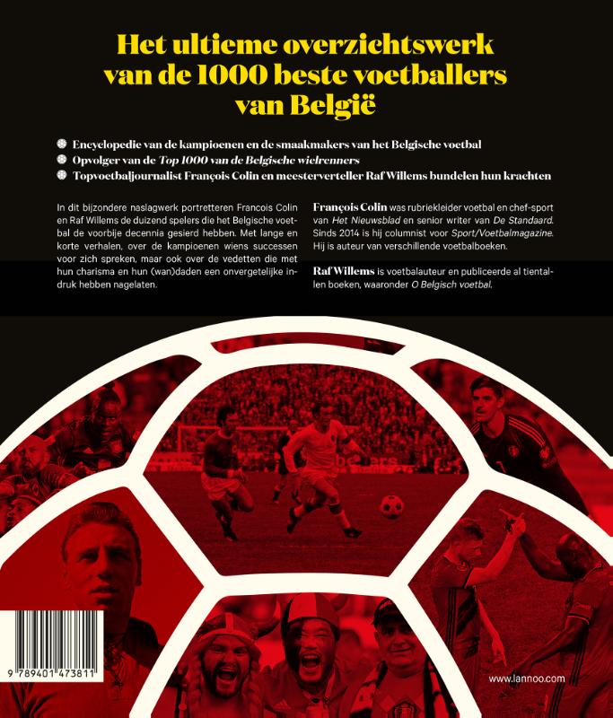 Achterkant van Top 1000 van het Belgische voetbal