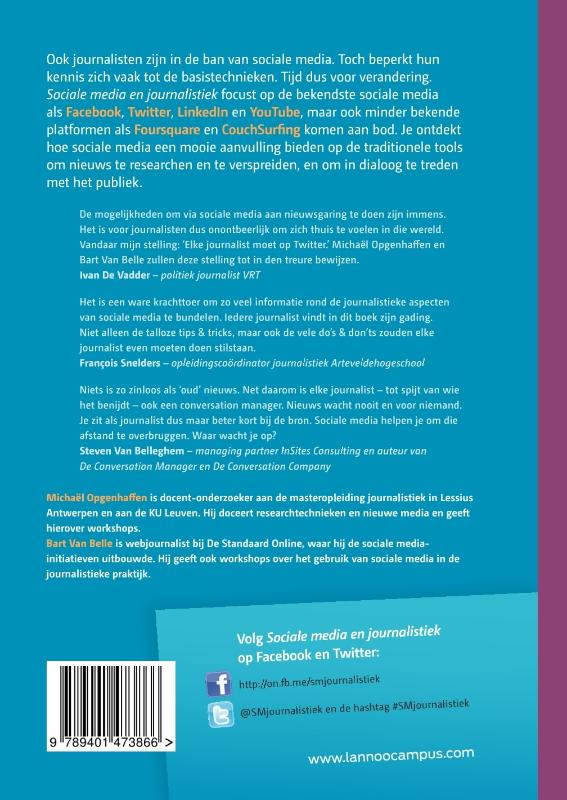 Achterkant van Sociale media en journalistiek