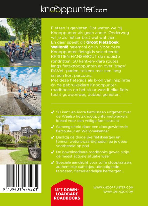Achterkant van Knooppunter Groot Fietsboek Wallonië