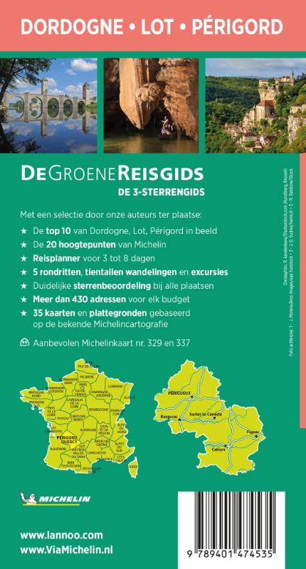 Achterkant van Dordogne/Lot/Périgord
