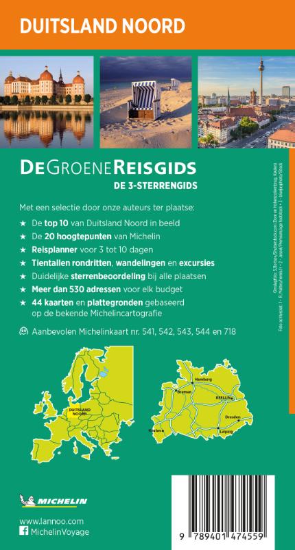 Achterkant van De Groene Reisgids - Duitsland Noord