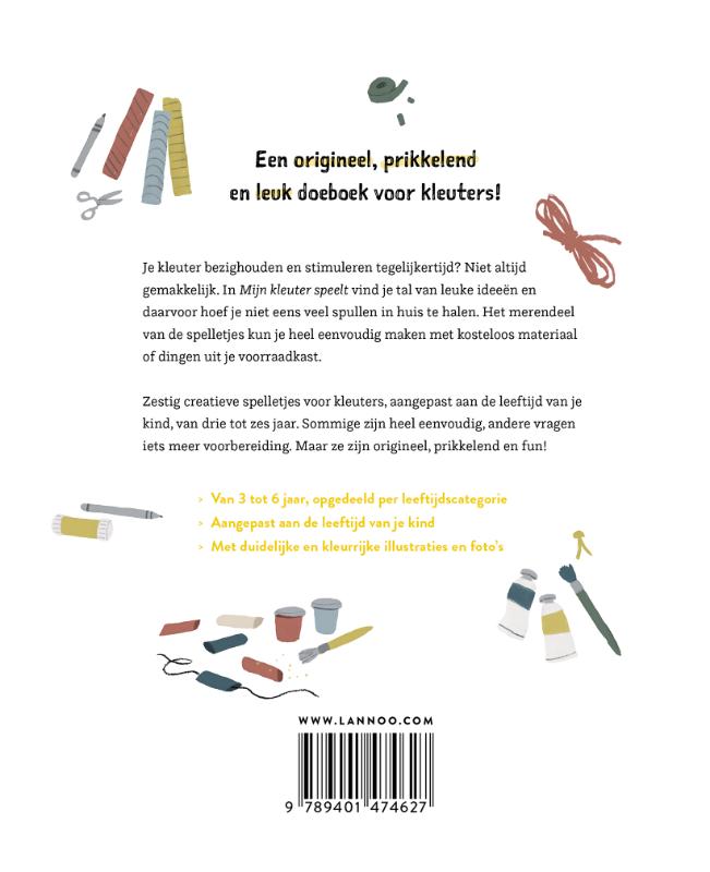 Achterkant van Mijn kleuter speelt