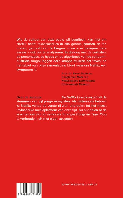 Achterkant van De Netflix essays