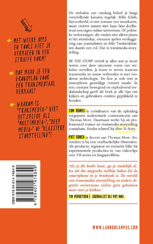 Achterkant van Be the story