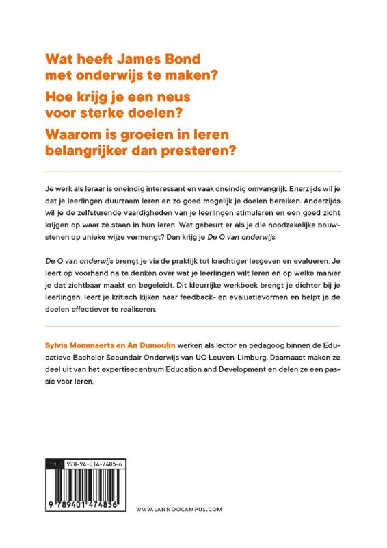 Achterkant van De O van onderwijs