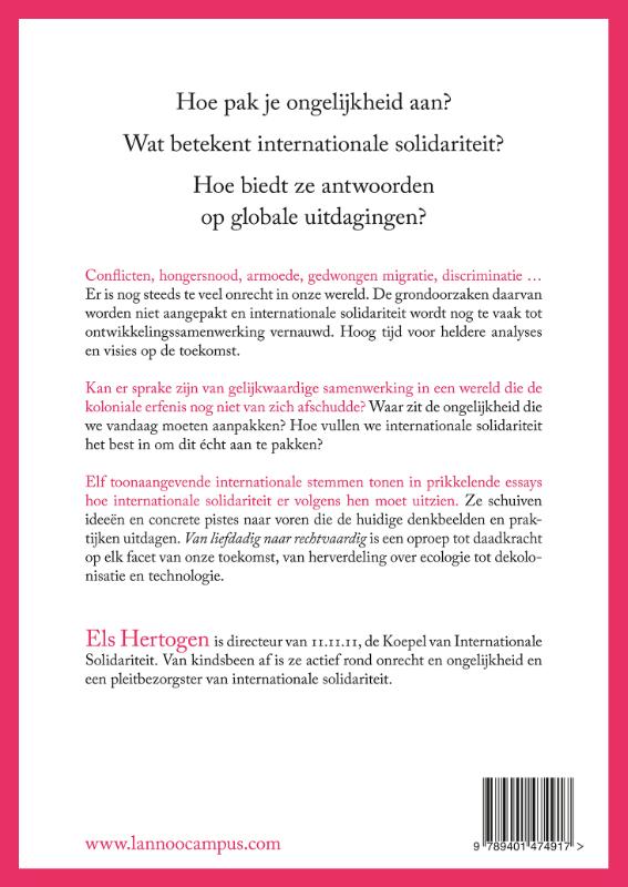Achterkant van Van liefdadig naar rechtvaardig