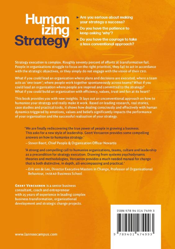Achterkant van Humanizing strategy