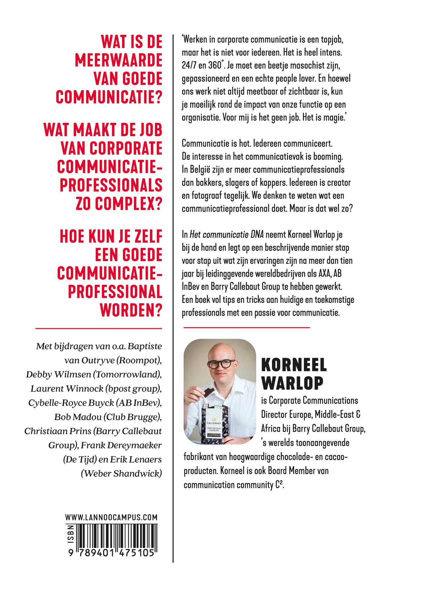 Achterkant van Het communicatie DNA