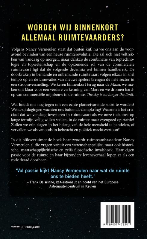 Achterkant van Iedereen ruimtevaarder