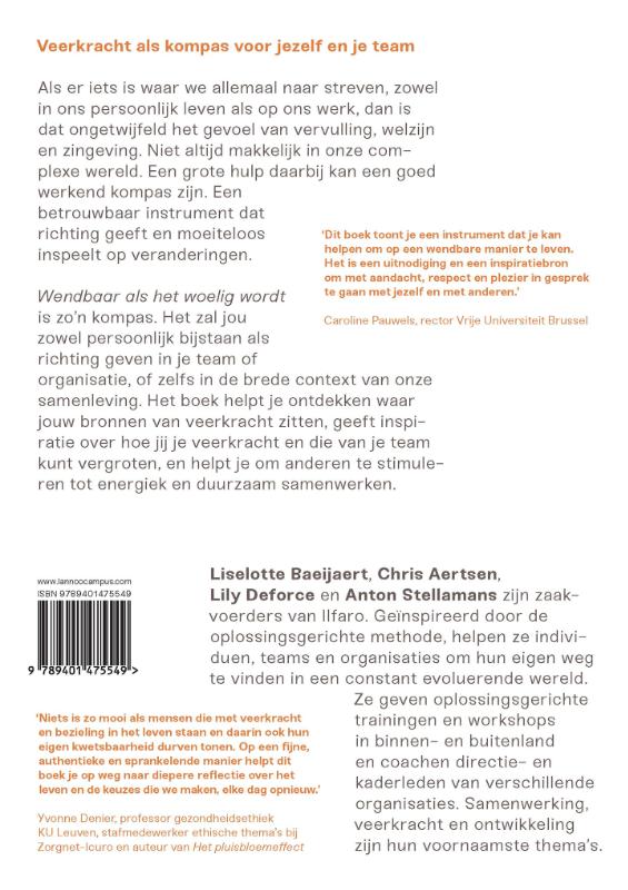 Achterkant van Wendbaar als het woelig wordt