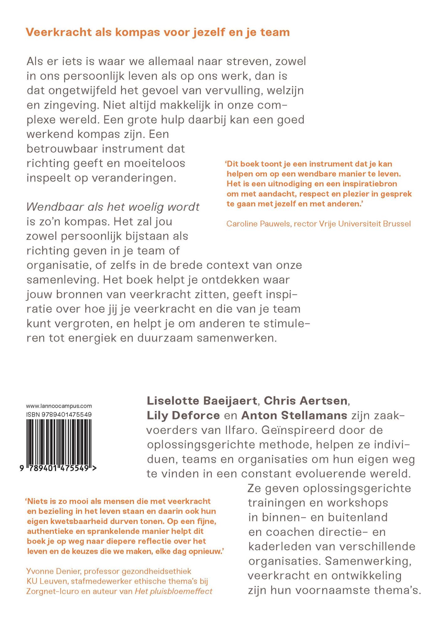 Achterkant van Wendbaar als het woelig wordt