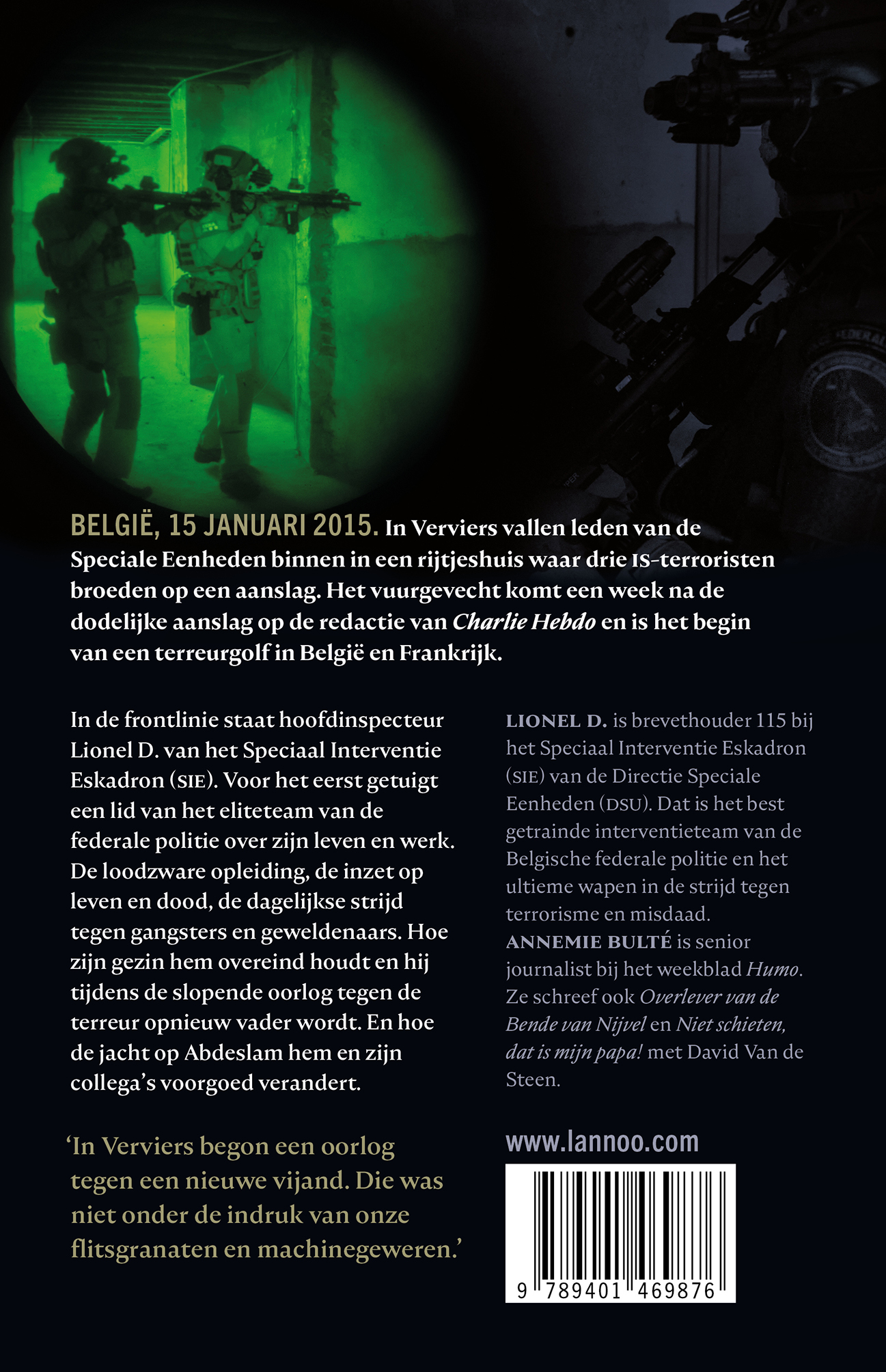Achterkant van Terroristenjager