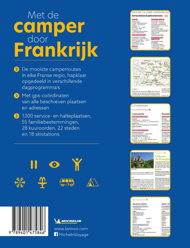 Achterkant van Met de camper door Frankrijk