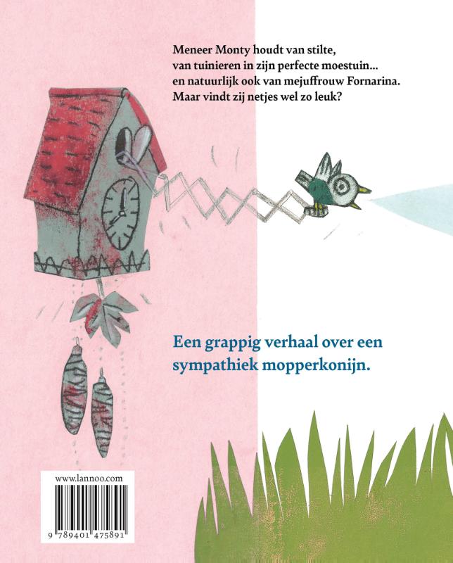 Achterkant van Meneer Monty is koekoek