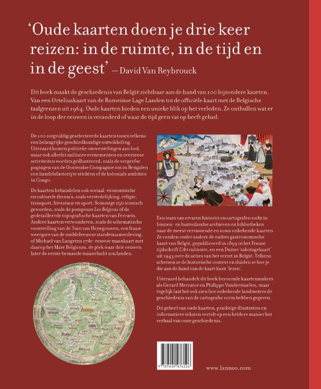 Achterkant van De geschiedenis van België in 100 oude kaarten