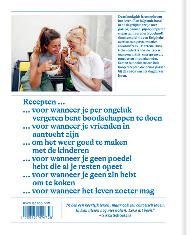 Achterkant van Kookboek voor een heerlijk chaotisch leven