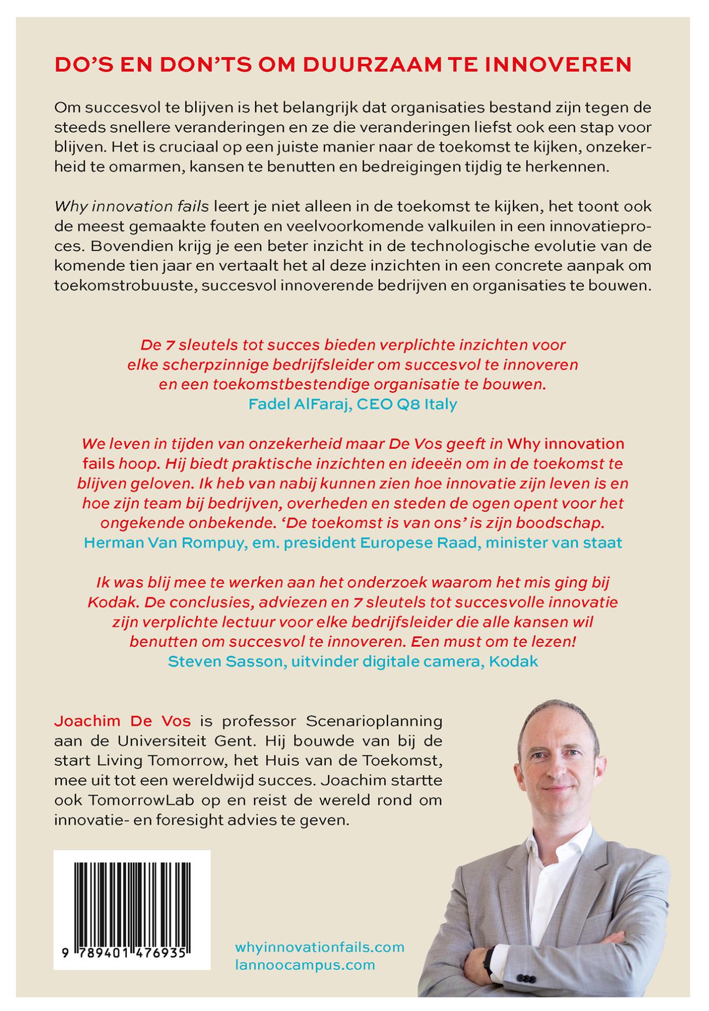 Achterkant van Why Innovation Fails