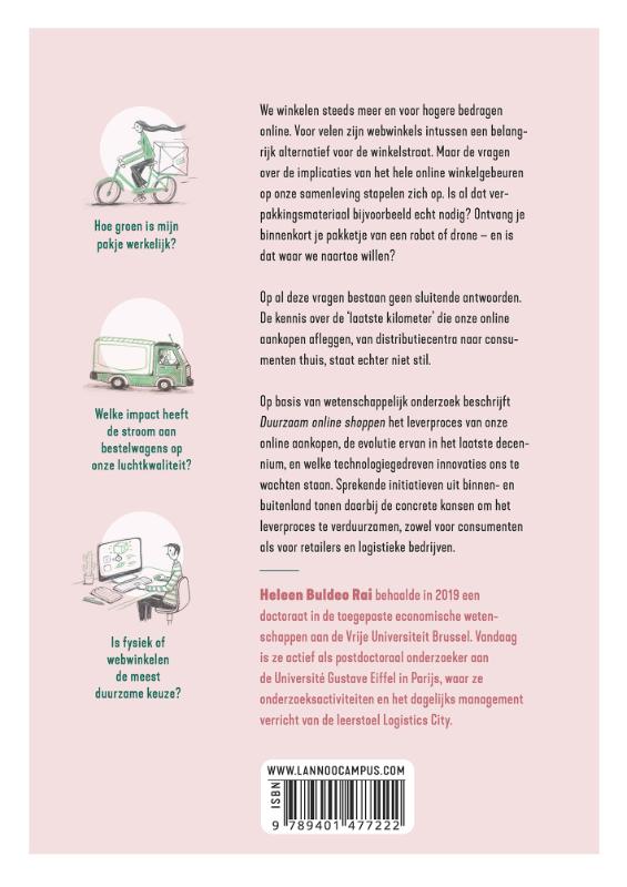 Achterkant van Duurzaam online shoppen
