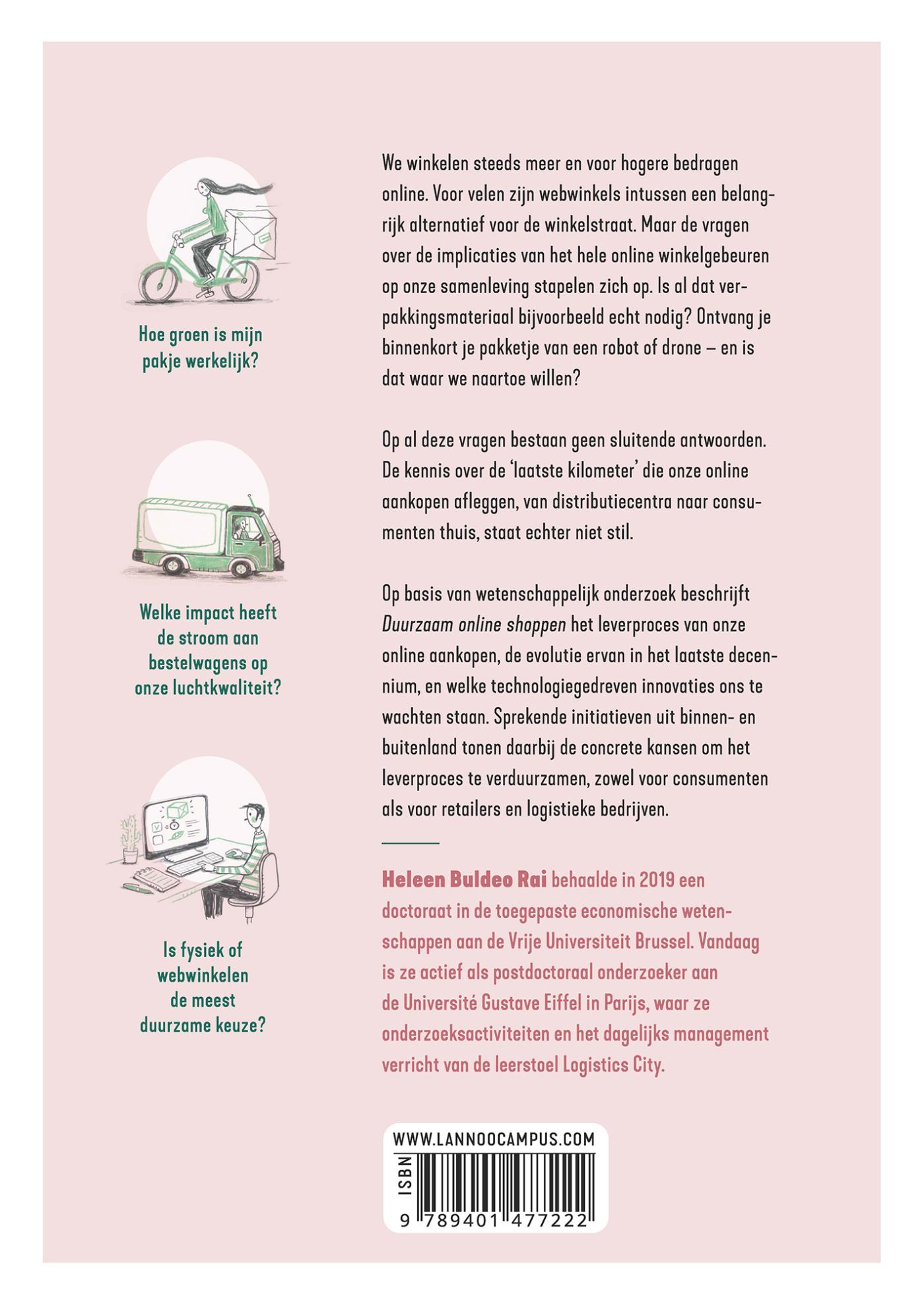 Achterkant van Duurzaam online shoppen