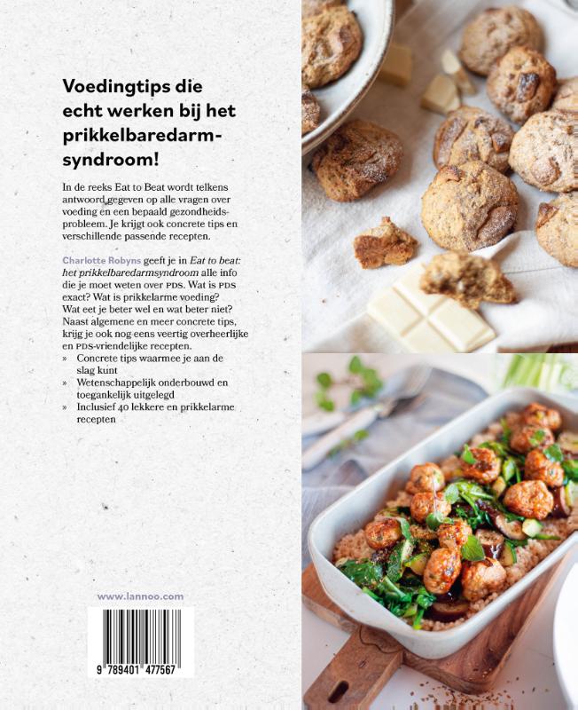 Achterkant van Eat to beat: het prikkelbare darmsyndroom