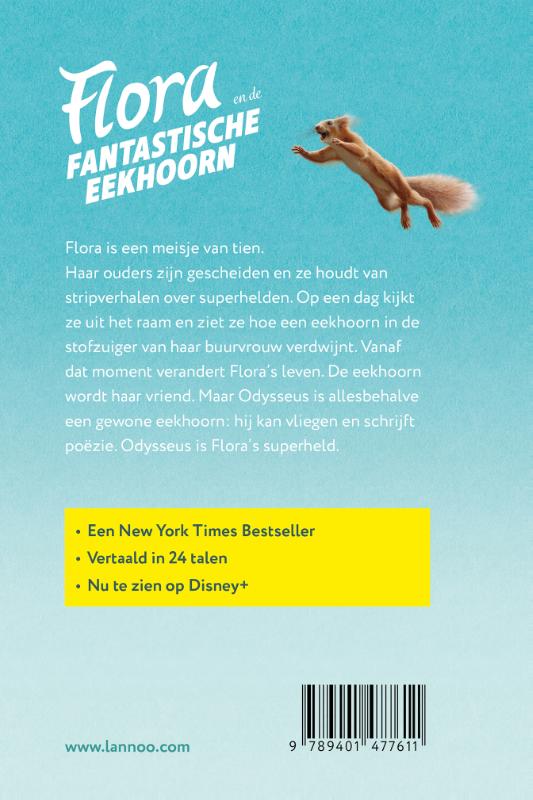 Achterkant van Flora en de fantastische eekhoorn