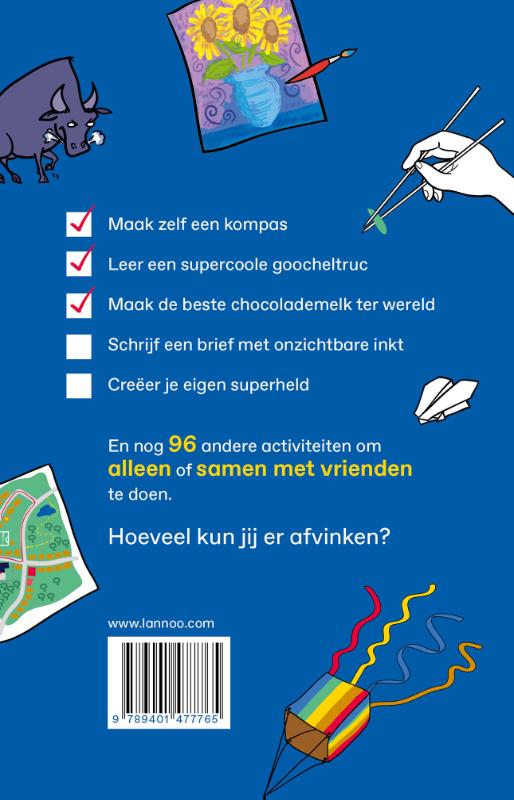 Achterkant van 101 dingen die je moet doen voor je 12 bent
