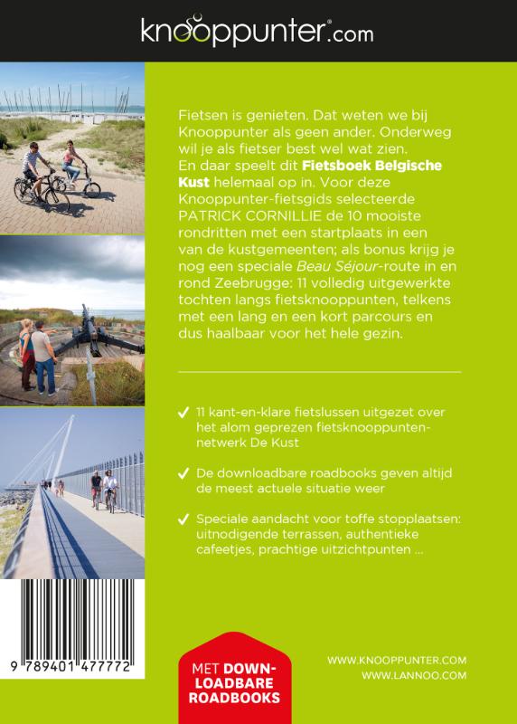 Achterkant van Knooppunter Fietsboek Belgische Kust
