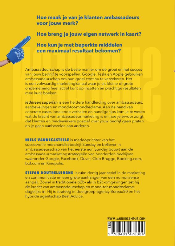 Achterkant van Iedereen superfan