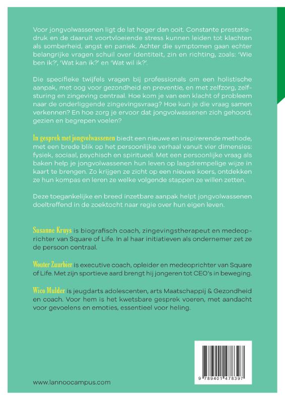 Achterkant van In gesprek met jongvolwassenen