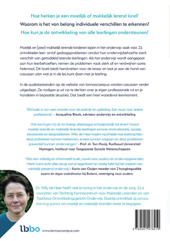 Achterkant van Alle leerlingen bij de les