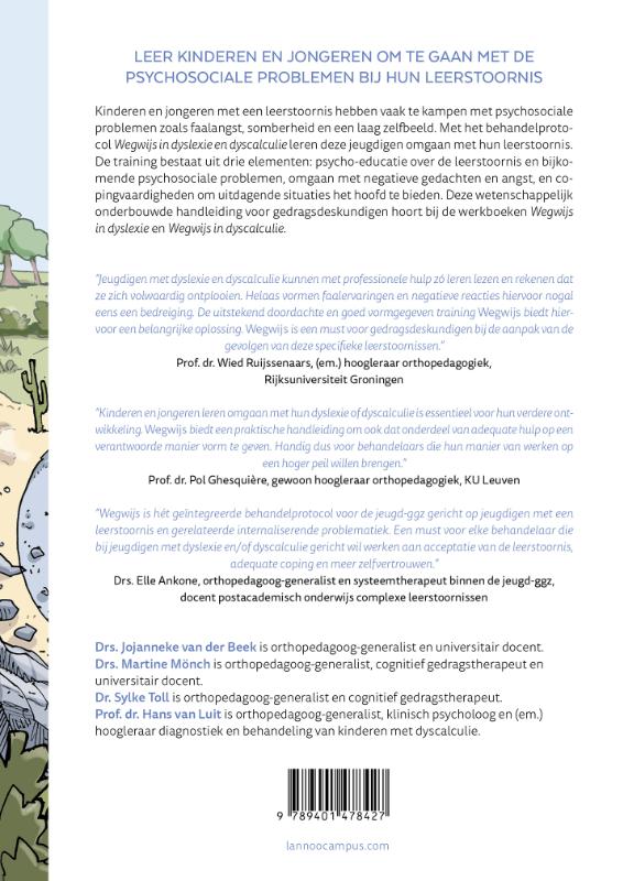 Achterkant van Wegwijs in dyslexie en dyscalculie : handleiding