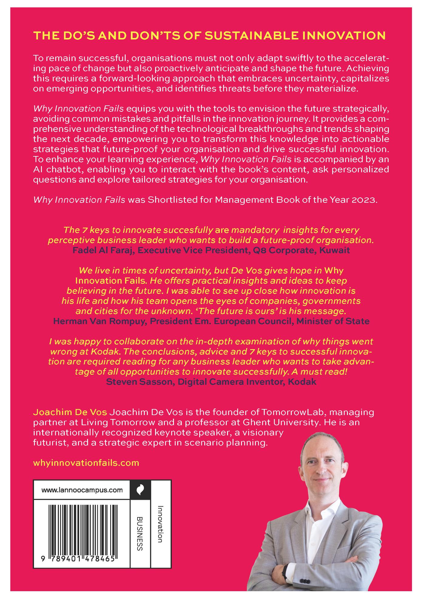 Achterkant van Why Innovation Fails