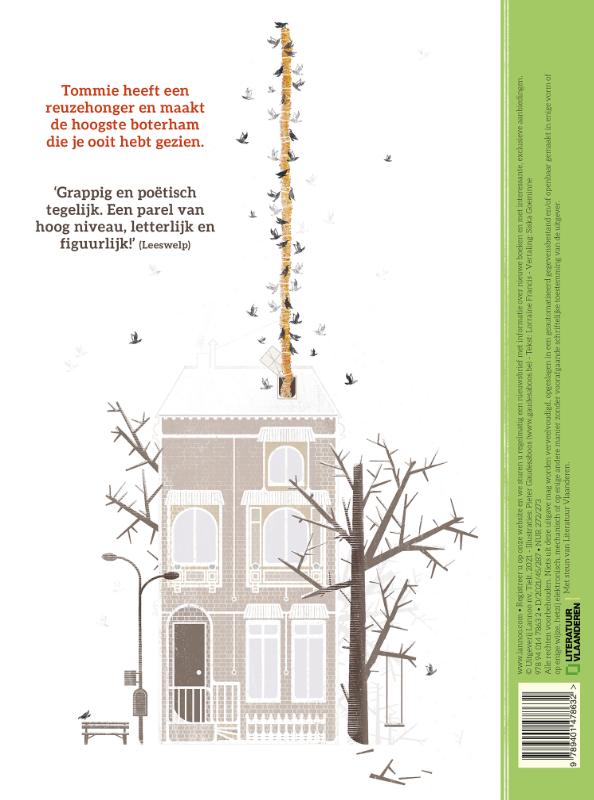 Achterkant van Tommie en de torenhoge boterham
