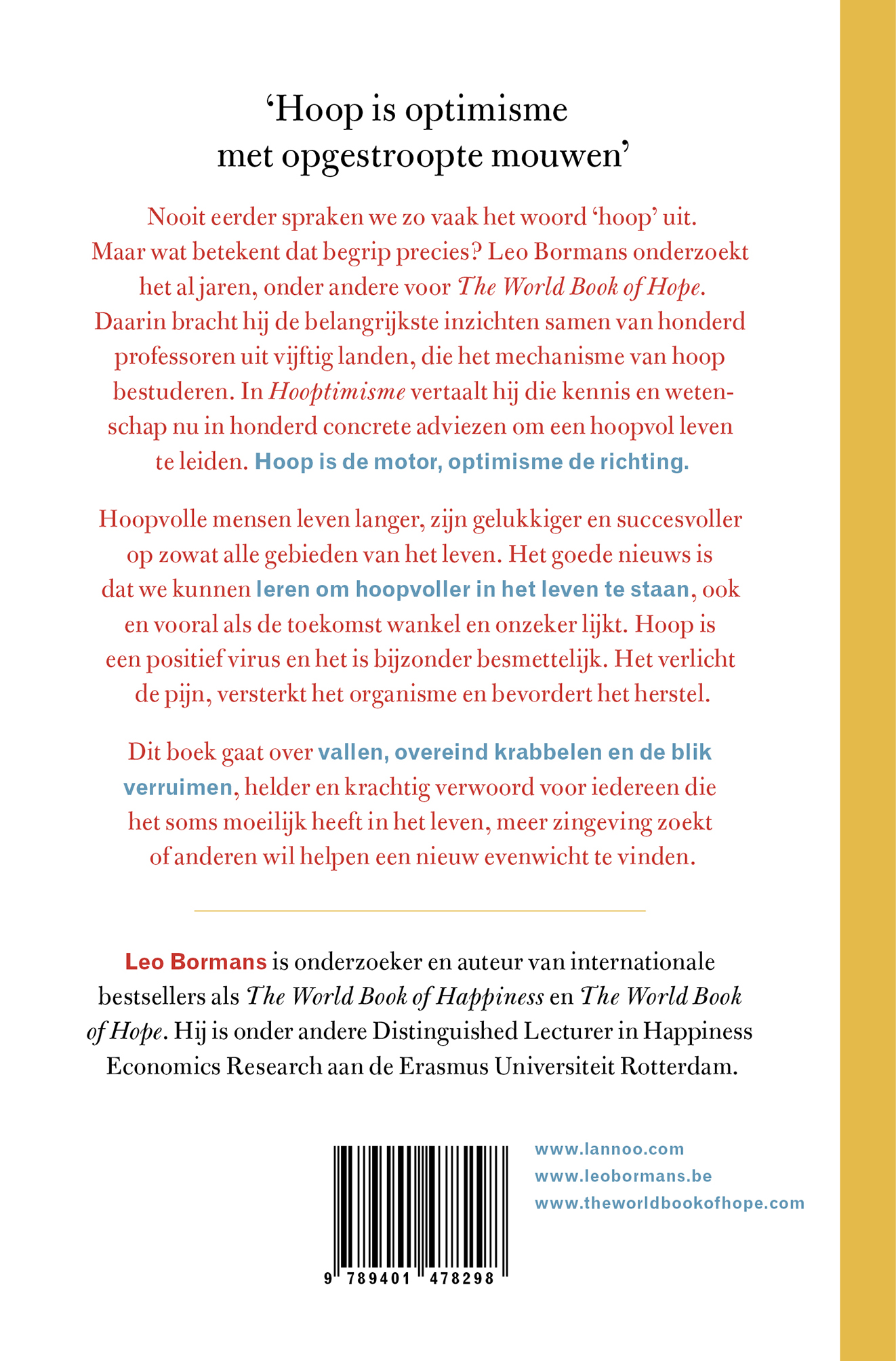 Achterkant van Hooptimisme
