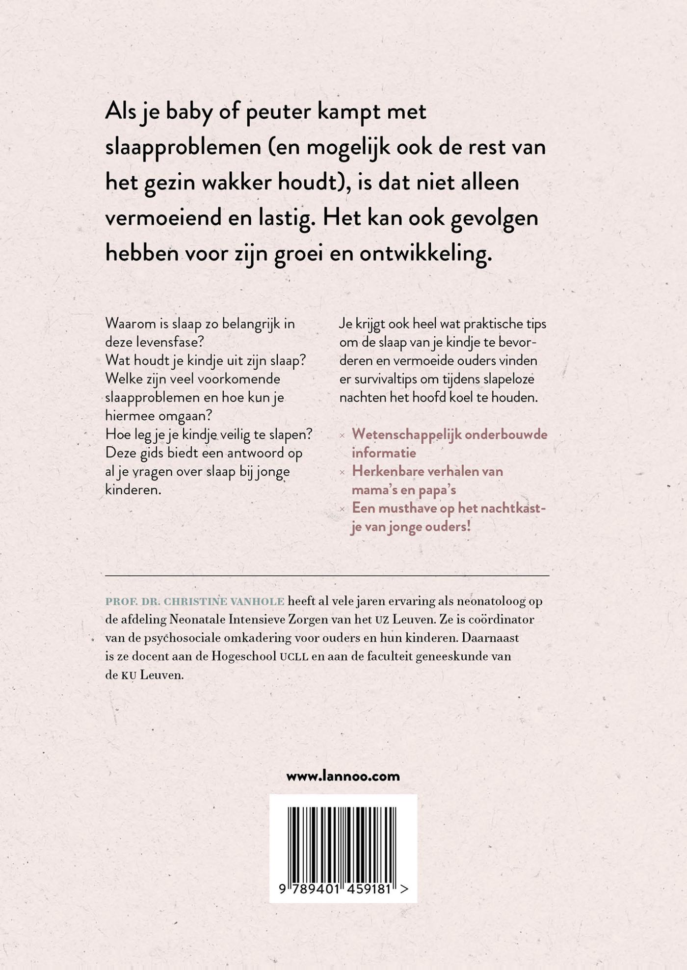 Achterkant van EHBK* slaap (Eerste Hulp Bij Kleine kinderen)
