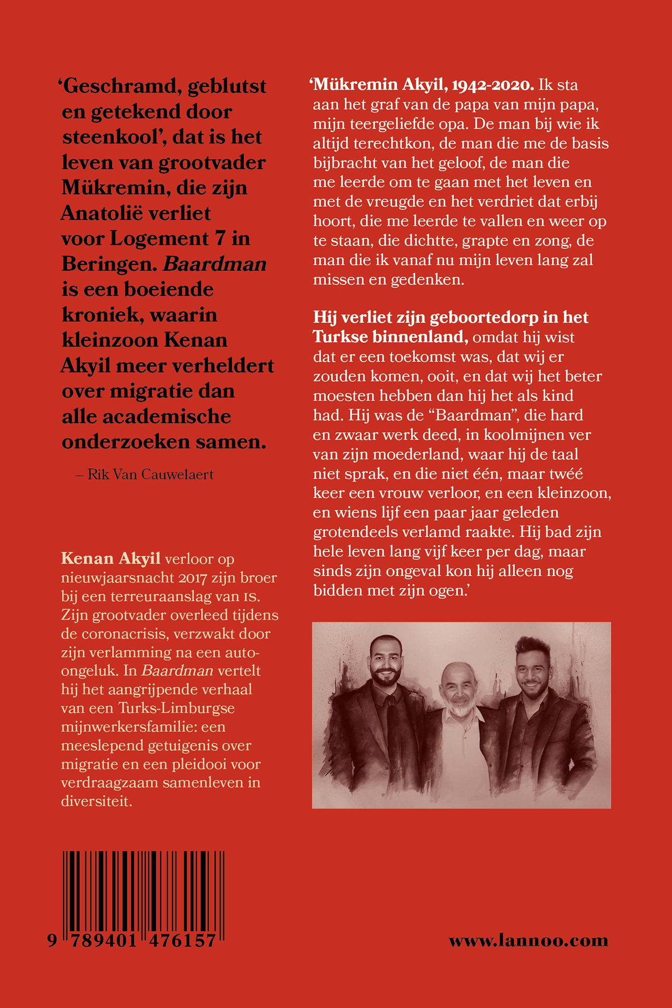 Achterkant van Baardman