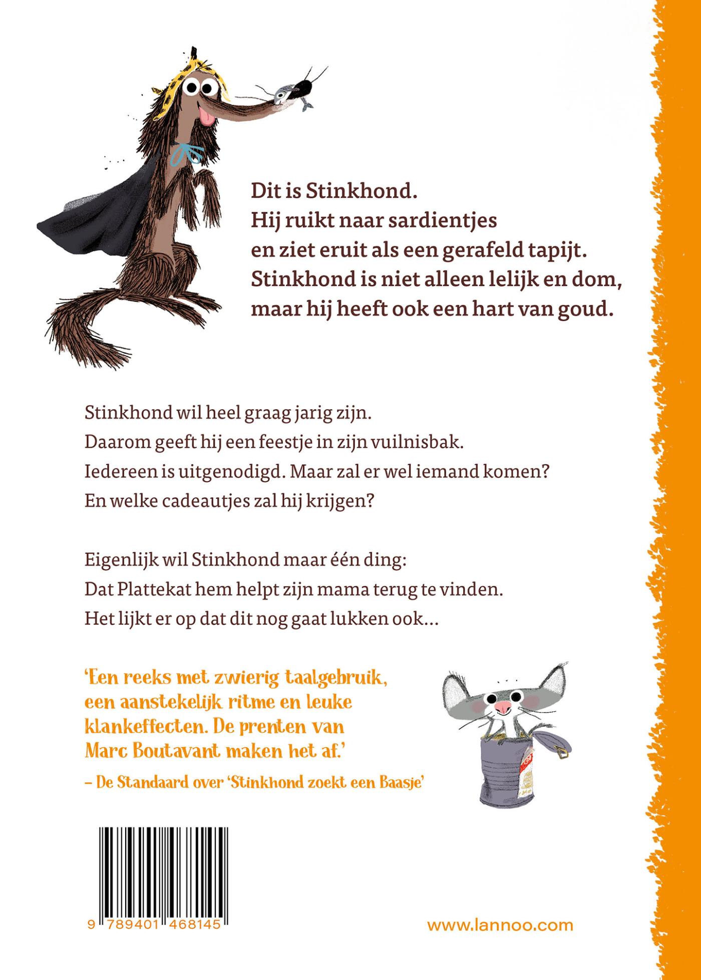 Achterkant van Stinkhond is jarig