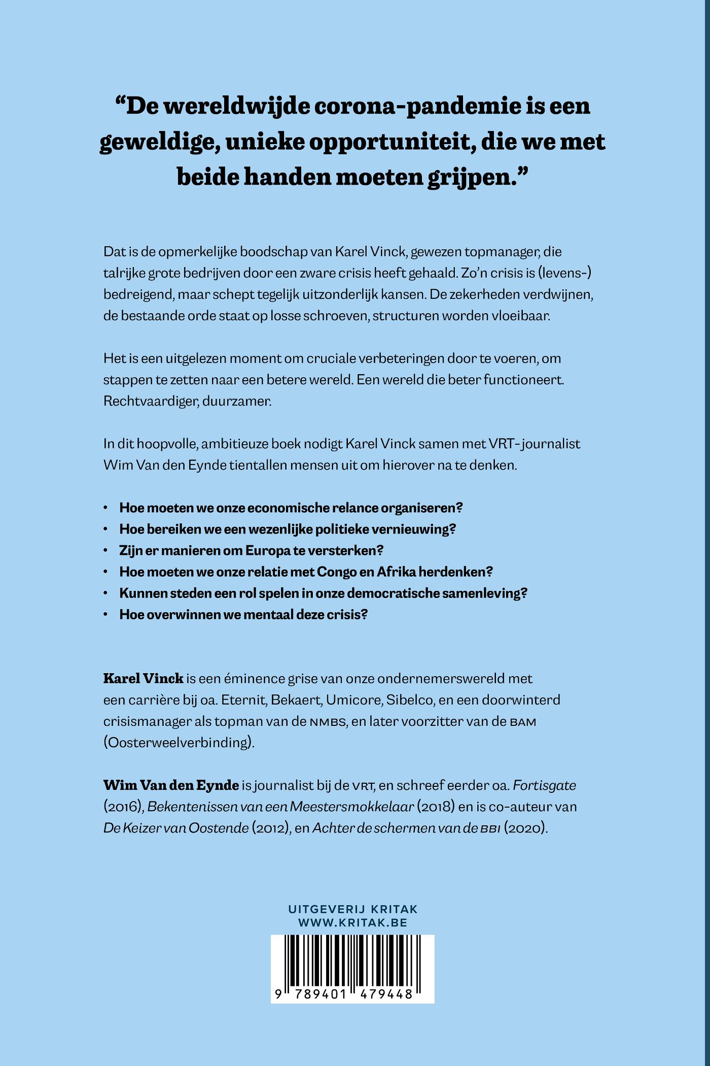 Achterkant van De kracht van een crisis
