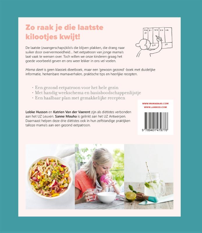 Achterkant van Mama dieet