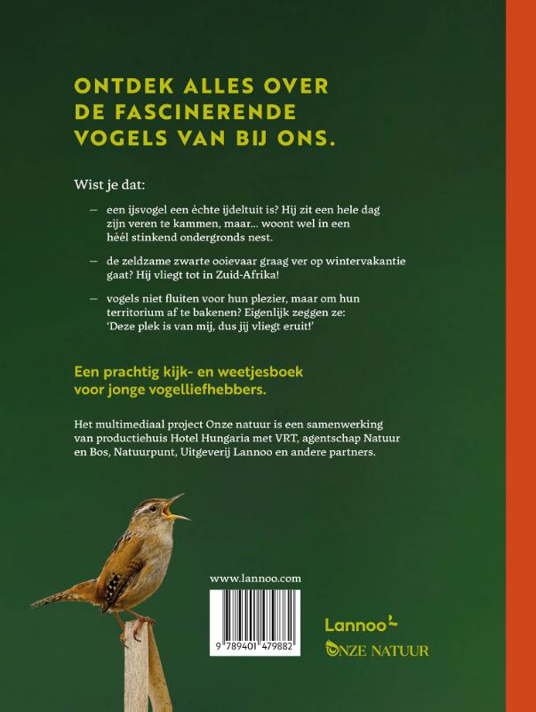 Achterkant van Onze Natuur voor kinderen - Vogels