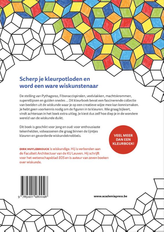 Achterkant van Kleurboek wiskunde