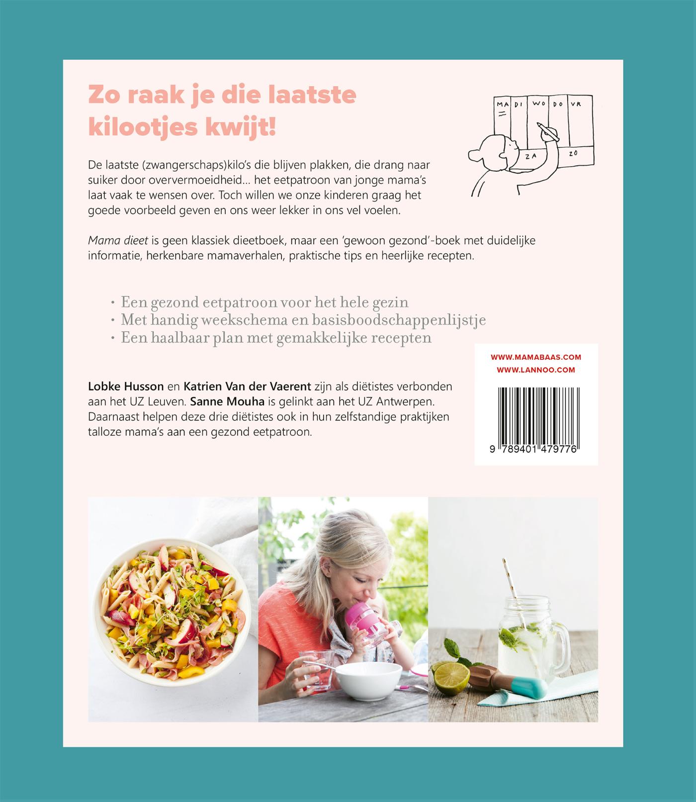 Achterkant van Mama dieet